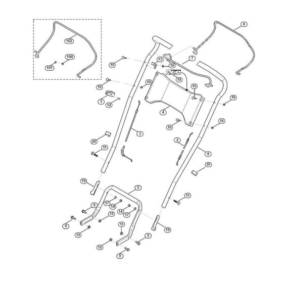 Handle for Viking MB 4.0 RTP