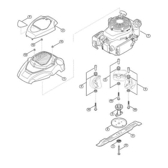 Engine and Blade for Viking MB 4.1