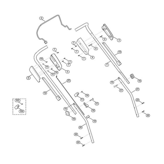Handle for Viking MB 448.0