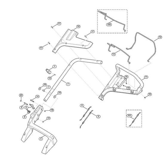 Handle for Viking MB 448.1 TC