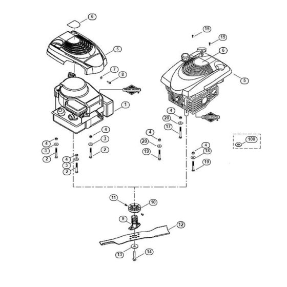 Engine and Blade for Viking MB 465