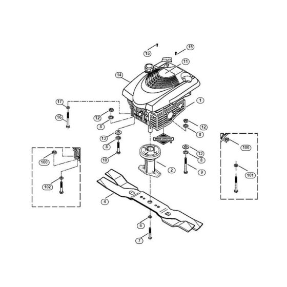 Engine and Blade for Viking MB 505