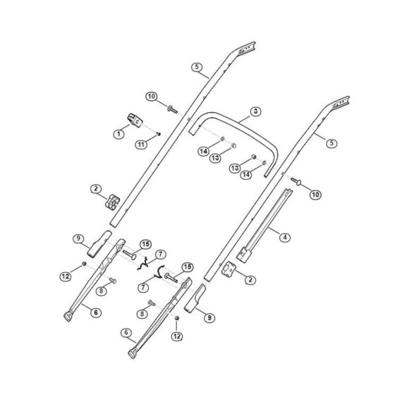 Handle Lower Part for Viking MB 545.0 V