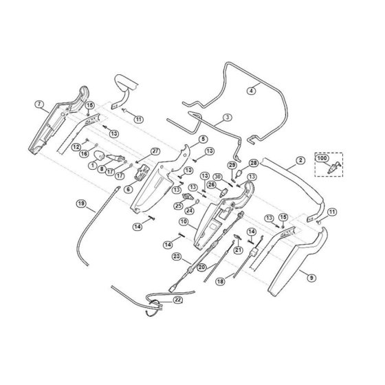 Handle Upper Part for Viking MB 545.0 VE