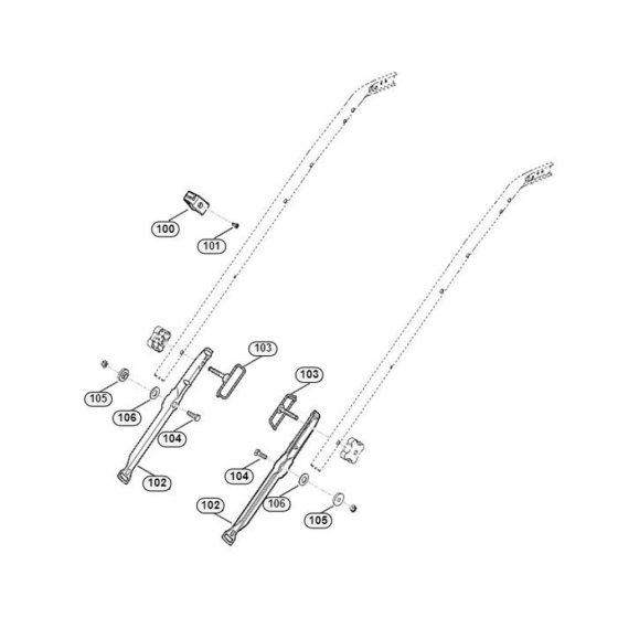 Handle Lower Part-1 for Viking Mowers