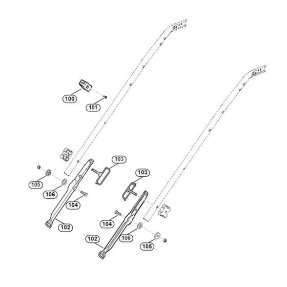 Handle Lower Part-1 for Viking Mowers
