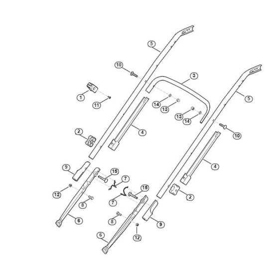 Handle Lower Part for Viking Mowers