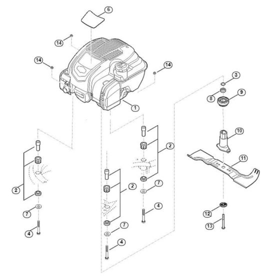 Engine and Blade for Viking MB 545.1 V