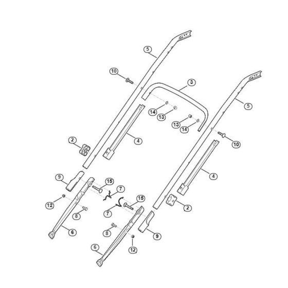 Handle Lower Part for Viking Mowers