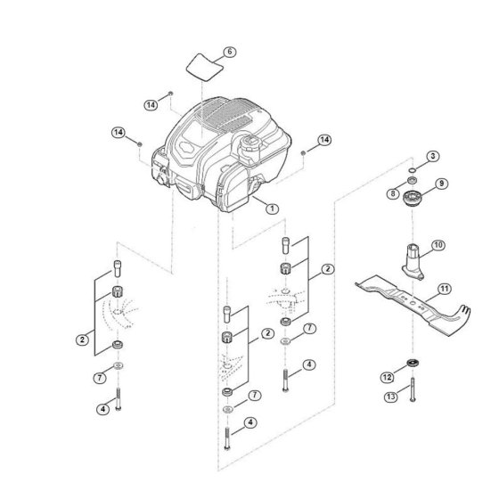 Engine and Blade for Viking MB 545.1