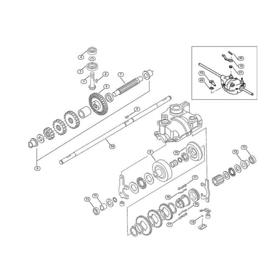 Gear Box-1 for Viking MB 555 S