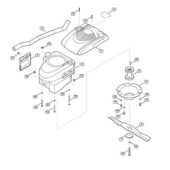 Engine and Blade for Viking MB 6.1