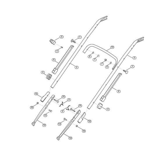 Handle Lower Part for Viking Mowers