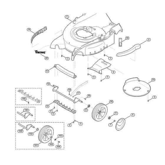 Housing Front Axle for Viking