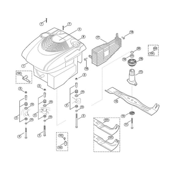 Engine & Blade for Viking MB 650.0 VQ