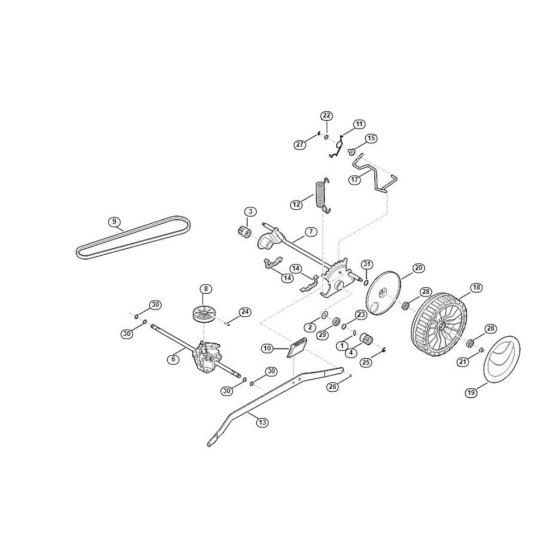 Shaft, Gear Box for Viking MB 650.3 T
