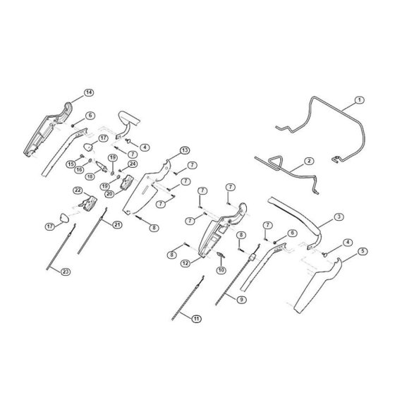Handle Upper Part for Viking Mowers