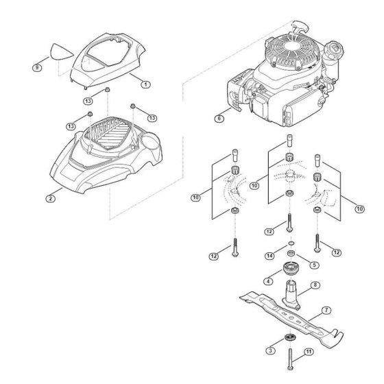 Engine and Blade for Viking MB 655.3 V