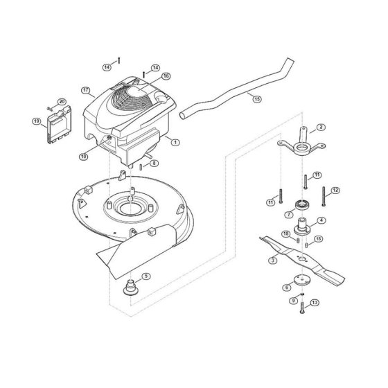 Engine and Blade for Viking MB 6 RH