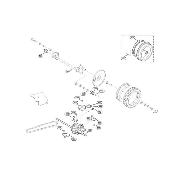 Shaft, Drive-1 for Viking MB 755.1 KS