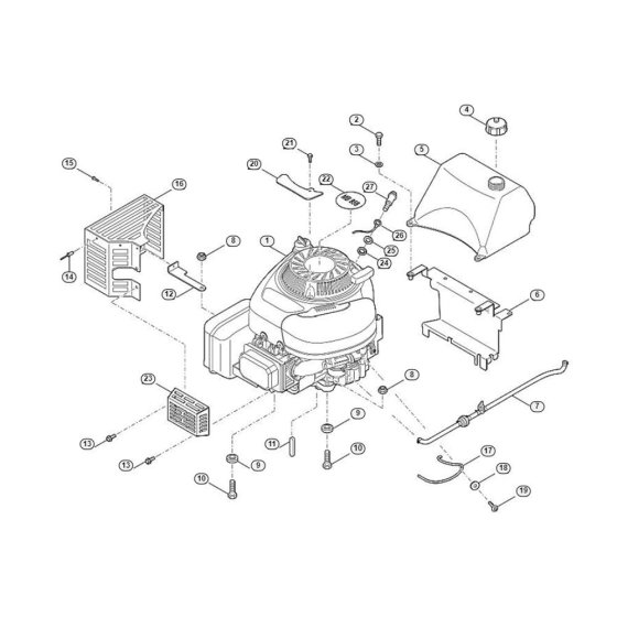 Engine, Tank for Viking MB 858.0