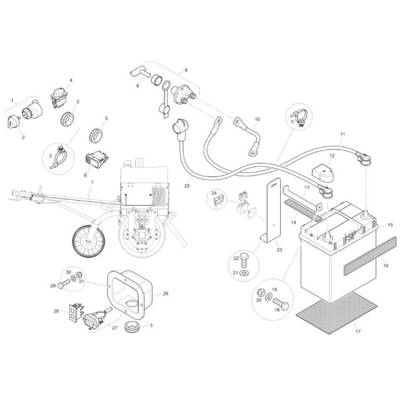 Electrics for Mecalac Roller