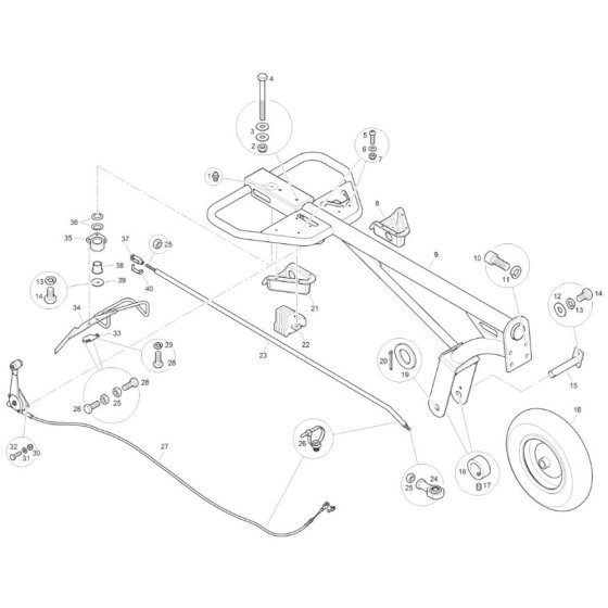 Hydro Steering Arm for Mecalac