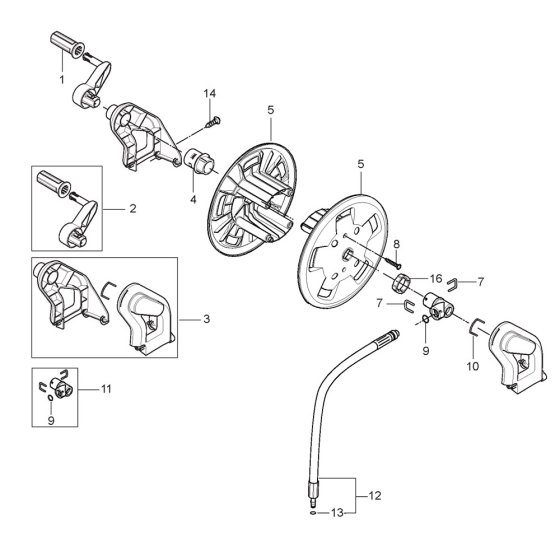 Hose Reel Assembly for Nilfisk MC 2C-140/610 XT