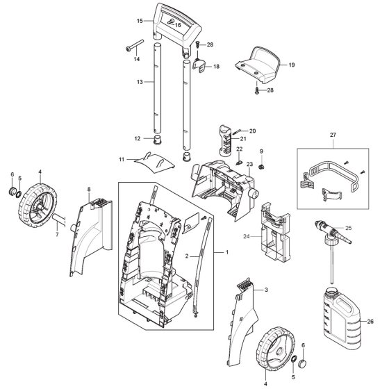 Back Assembly for Nilfisk