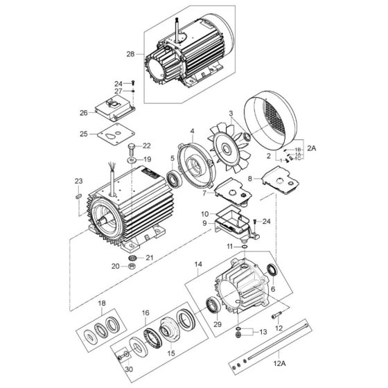 Motor Pump for Nilfisk MC 5M