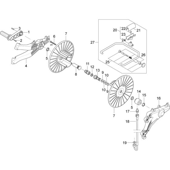 Hose Reel Assembly for Nilfisk