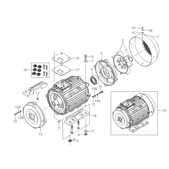Motor RF Assembly for Nilfisk