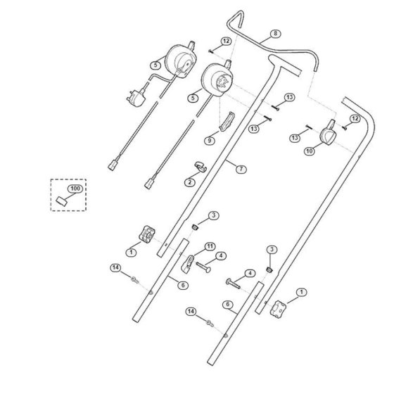 Handle for Viking ME 339.0