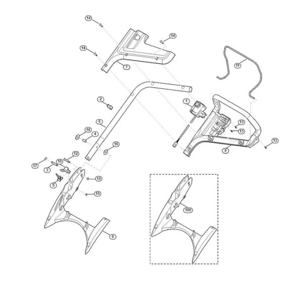 Handle for Viking ME 339.1 C