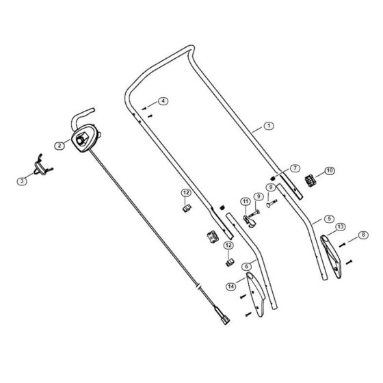 Handle for Viking ME 410