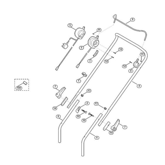 Handle for Viking ME 443.1
