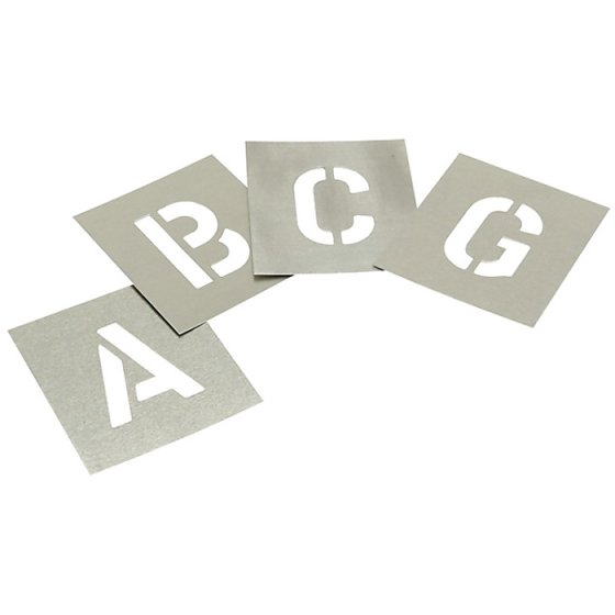 Plain Metal Stencils A-Z