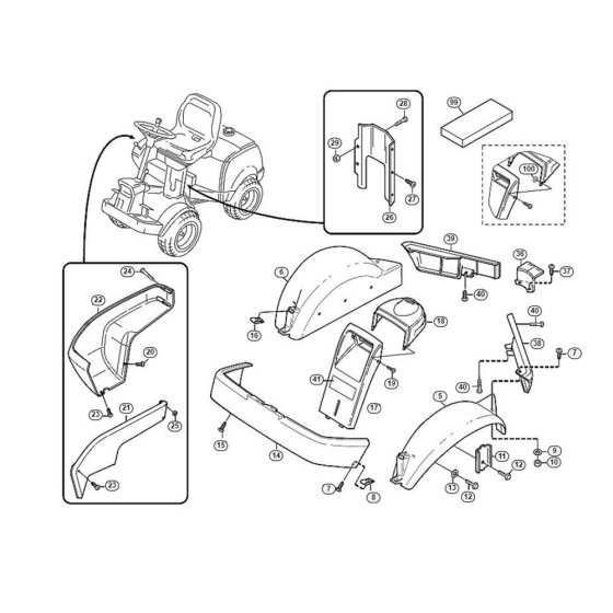 Moulding for Stihl/ Viking MF 860