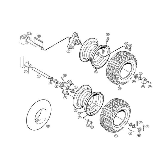 Wheels for Stihl/ Viking MF 860