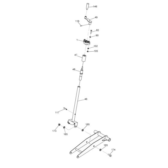 Crank Assembly for Wacker MFS12