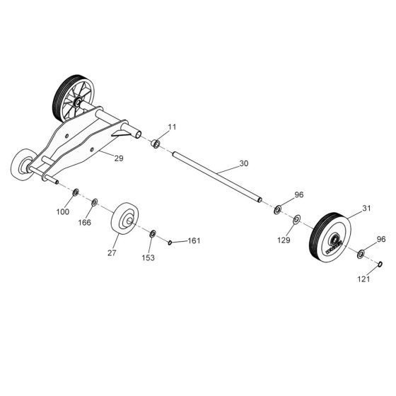 Wheel Assembly for Wacker MFSX14