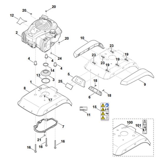 Motor Assembly for Stihl MH 445
