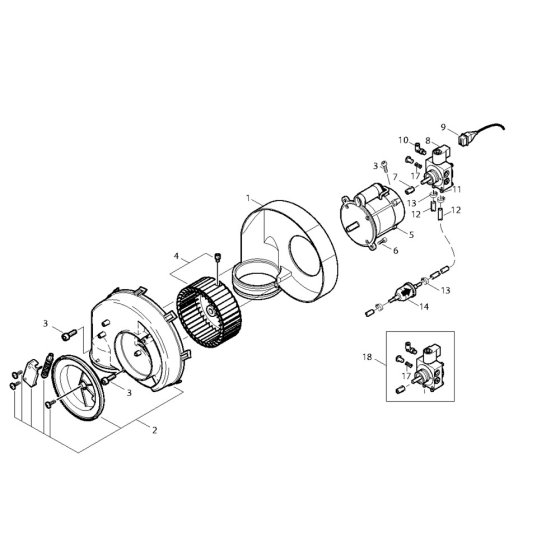 Fan Assembly for Nilfisk MH 4M