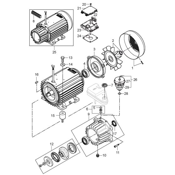 Motor Assembly for Nilfisk