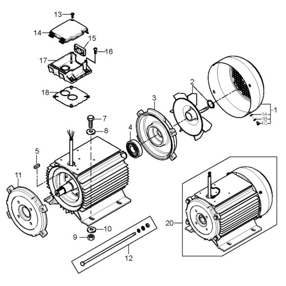 Motor 5 RF for Nilfisk