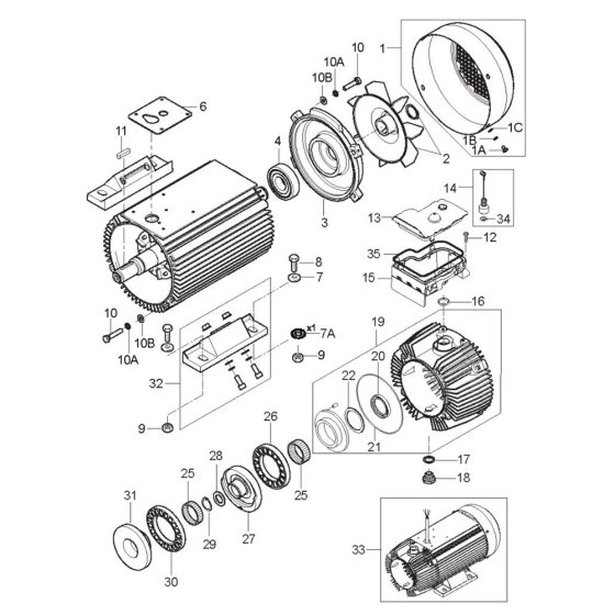 Motor for Nilfisk Pressure Washer