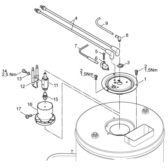 Burner Unit for Nilfisk MH 7P
