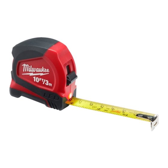 Milwaukee LED Tape Measure 3m/10ft (Width 12mm)