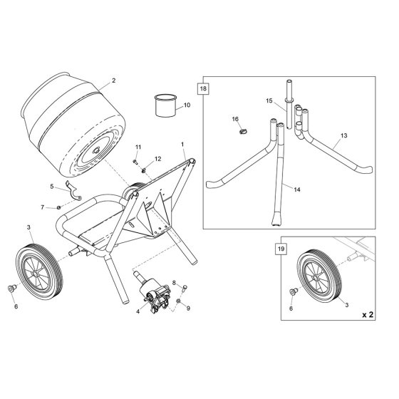 Frame Assembly for Belle Minimix 150E+