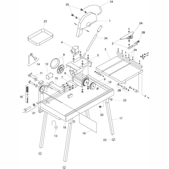 Main Assembly for BC350 Saw